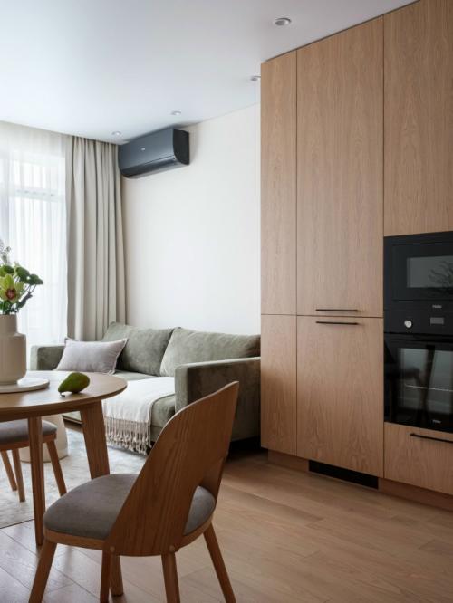 Интерьер однокомнатной квартиры 38 м 2 в ЖК лучи в Москве. 03