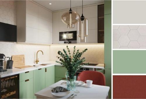 6 основных правил для стильного сочетания цвета на кухне. 01