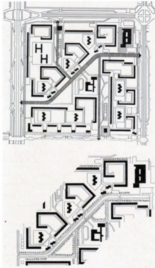 Плотный ряд посадки деревьев - действенный компонент приема застройки пешеходного бульвара в Тольятти. 01