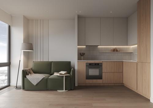 Проект 1-комнатной квартиры 42 м 2 в Москве.