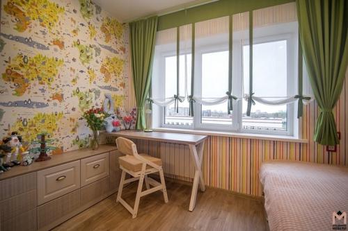 В проекте задействованы материалы Экологических оттенков, органично сочетающихся между собой и приносящих в интерьер тепло лета. 02