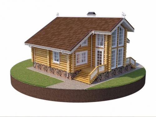 Проект жилого дома из бревна. 01