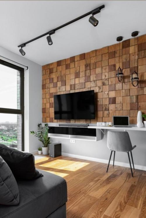 Холостяцкая квартира - студия, площадь которой всего 34 кв. 03