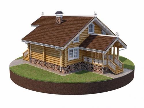 Проект жилого дома из бревна. 03