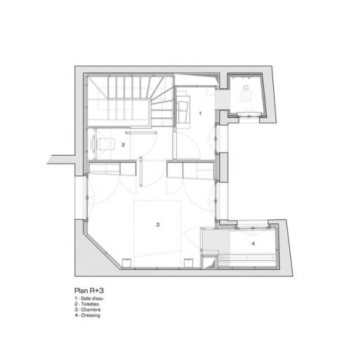 Многоуровневое пространство квартиры в 45 кв. 08