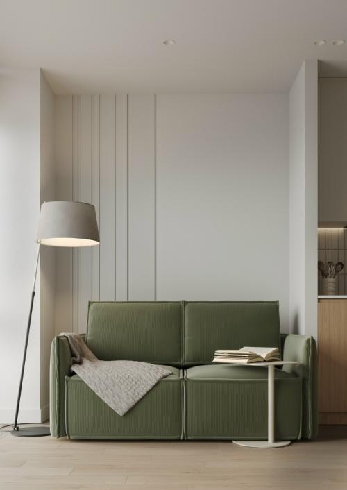 Проект 1-комнатной квартиры 42 м 2 в Москве. 03