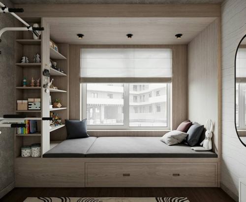 Интересное решение для маленькой детской комнаты. 01