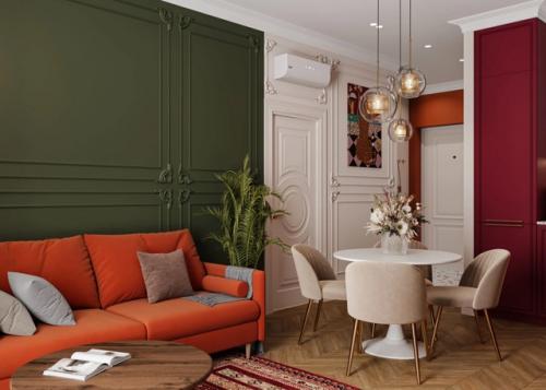 Эффектный проект 1-комнатной квартиры 48 м 2 в ЖК Will Towers в Москве. 01