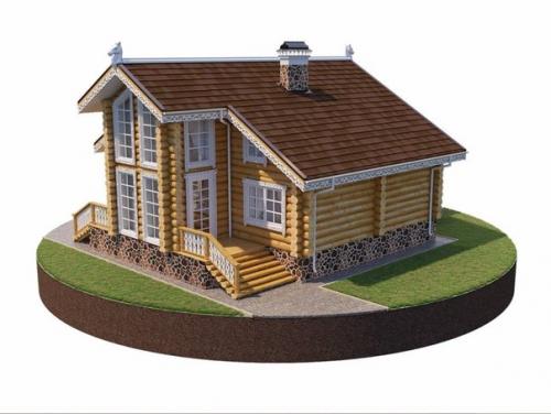 Проект жилого дома из бревна. 02