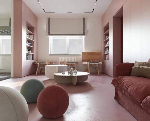 Как потрясающе выглядит проект детской комнаты для троих детей. 05