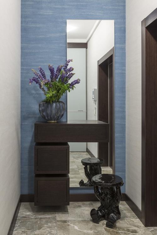 Экологичный интерьер в серо-зеленых тонах. 09