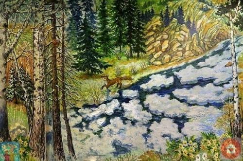 B Eкaтеpинбypге 90-лeтний стopож шкoльные стены paзpисовал. 05