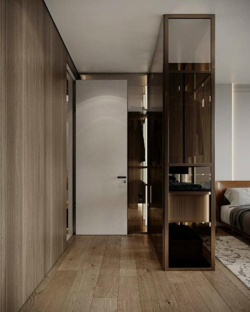Спальня для молодого человека в проекте Young Sun включает в себя гардеробную и ванную комнаты. 05