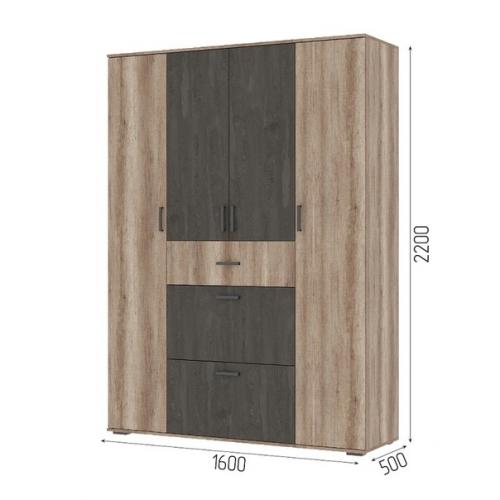 Комбинированный шкаф Нельсон-3 станет незаменимой деталью интерьера вашей спальни, гостиной или прихожей. 04