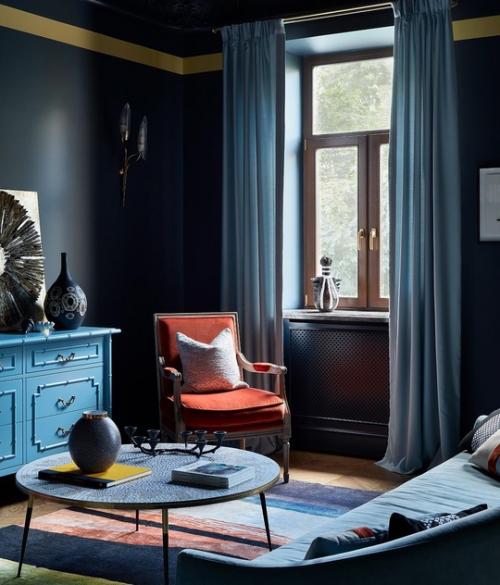 Топ - 3 способа создать красивый интерьер с темными стенами. 02