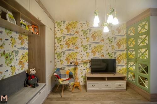 В проекте задействованы материалы Экологических оттенков, органично сочетающихся между собой и приносящих в интерьер тепло лета. 05