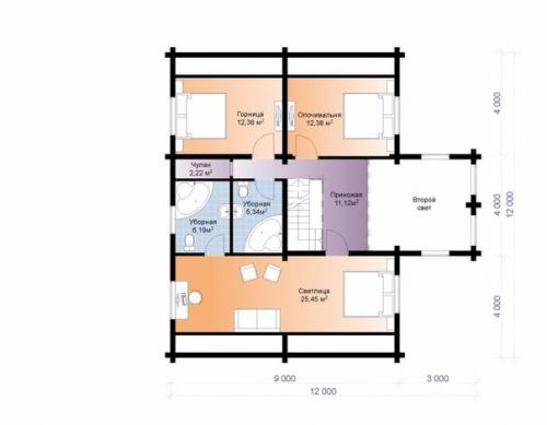 Проект жилого дома из бревна. 05
