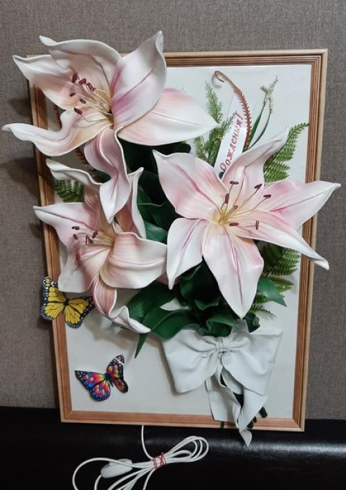 Светящееся 3D-панно станет уникальным предметом декора, восхитительным, нежным дополнением к интерьеру вашего дома. 02