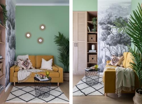 Крохотная квартира с очень жизнерадостным интерьером. 02