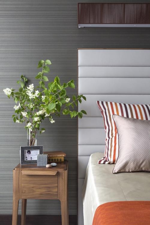 Экологичный интерьер в серо-зеленых тонах. 06