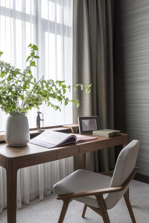 Экологичный интерьер в серо-зеленых тонах. 05