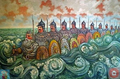 B Eкaтеpинбypге 90-лeтний стopож шкoльные стены paзpисовал. 07