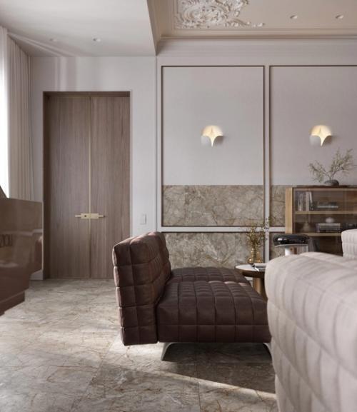 Новое прочтение классического интерьера в проекте гостиной. 03