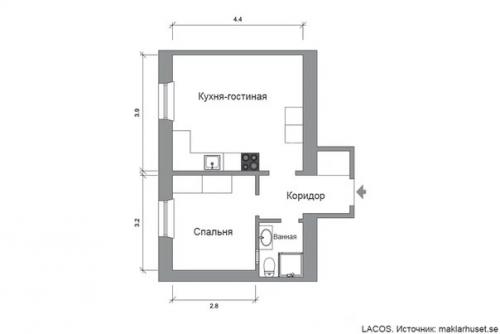Маленькая квартира - это всегда поле для экспериментов. 08