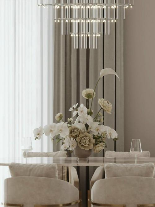 Интерьер кухни - гостиной в современном стиле. 05