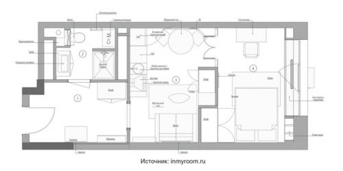 Крохотная квартира с очень жизнерадостным интерьером. 09