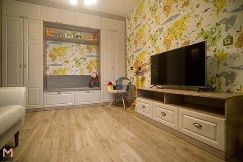 В проекте задействованы материалы Экологических оттенков, органично сочетающихся между собой и приносящих в интерьер тепло лета. 01