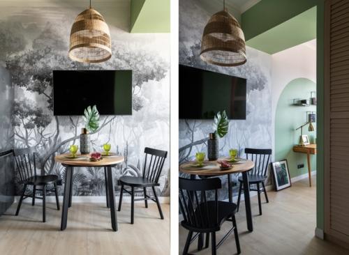 Крохотная квартира с очень жизнерадостным интерьером. 03