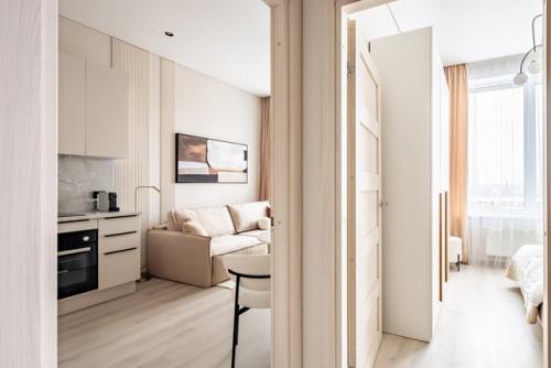 Светлый интерьер маленькой 1-комнатной квартиры 30, 3 кв. 07