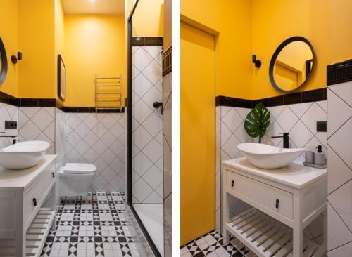 Крохотная квартира с очень жизнерадостным интерьером. 08