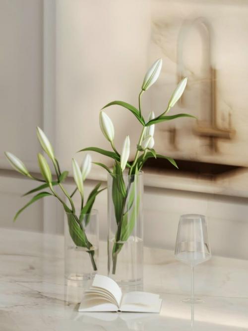 Интерьер кухни - гостиной в современном стиле. 01