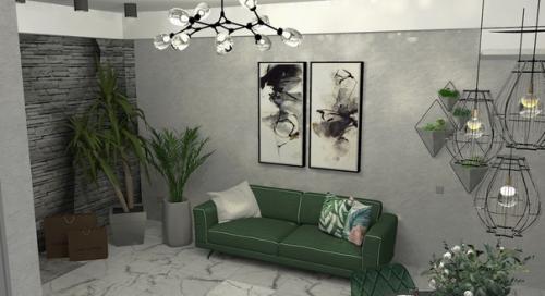 Новый дизайн - проект студии площадью 35 кв. 01