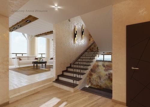 Прихожая и лестница в частном доме! 03