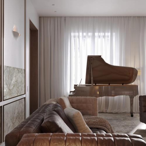 Новое прочтение классического интерьера в проекте гостиной. 08