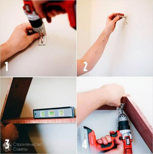 Как сделать угловую полку. 04