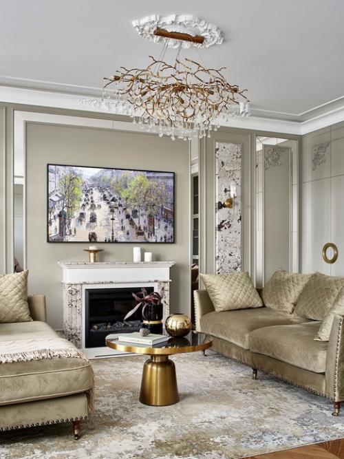 Шикарная квартира в стиле американской классики. 01