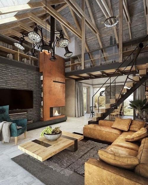Интерьеры домов в стиле лофт. 09 Интерьеры домов в стиле лофт. 09