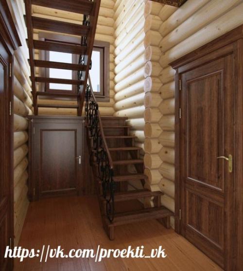 Дом из оцилиндрованного бревна: проект Сергея Ожогина. 02