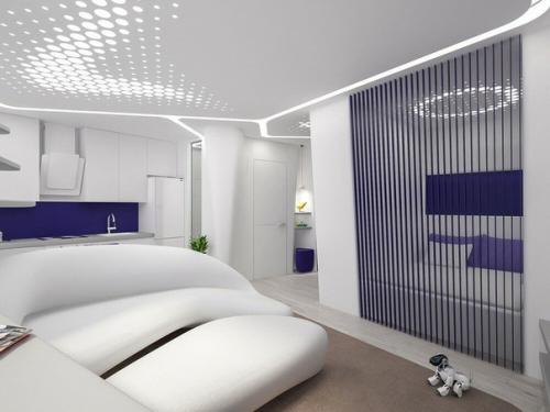 Violet - интерьер однокомнатной квартиры. 02