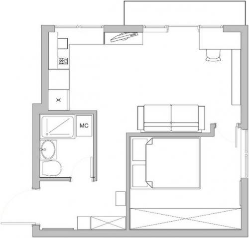 Как из однокомнатной квартиры сделать двухкомнатную. 01