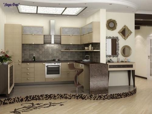 Кухонные интерьеры.  Кухня самым любимым местом всех домочадцев является. 05