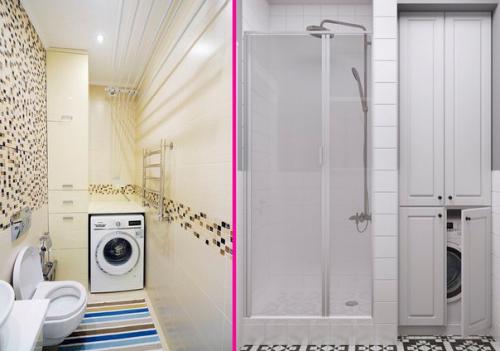 Часто мы представляем ванную, как просто место, где можно принять душ, и уж точно не местом для хранения бытовых вещей. 01