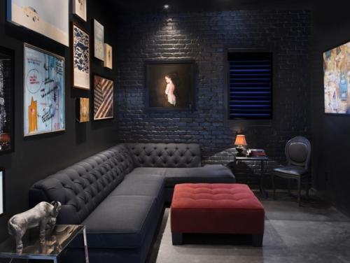 Элегантные апартаменты с синими элементами интерьера. 03