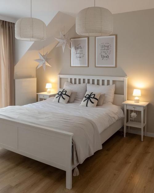 Приятное сочетание бежевого и белого цвета в дизайне уютного дома. 08