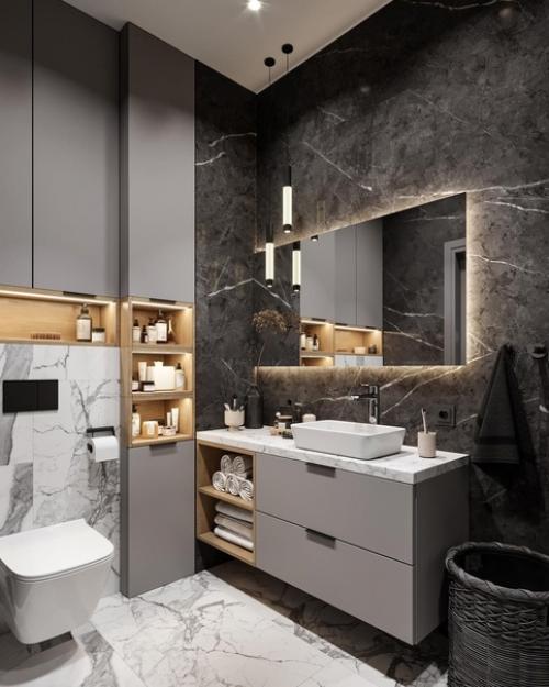 Стильный и современный санузел. 05