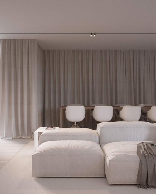 Ощутите спокойное очарование мягких и сдержанных оттенков в проекте дизайна интерьера кухни гостиной в частном доме. 03